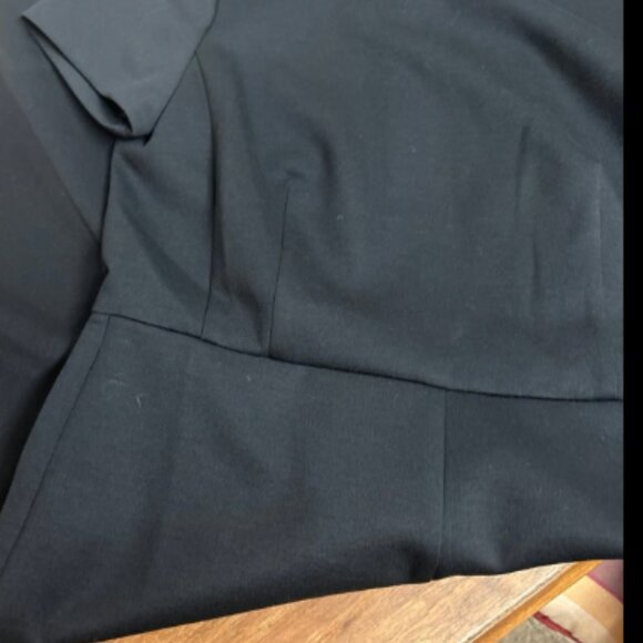 ANN TAYLOR THE MIDI DOUBLE KNIT FLARE BLACK DRESS $159 NWOT 6 P - Picture 9 of 10